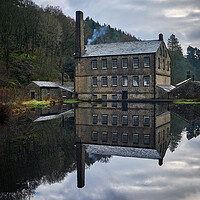 Buy canvas prints of Gibson Mill Reflections, Hebden Bridge by Dan Ward