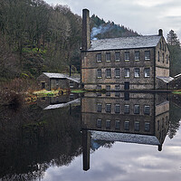 Buy canvas prints of Gibson Mill Reflections, Hebden Bridge by Dan Ward