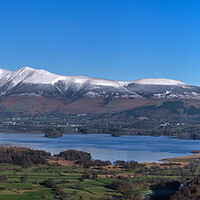 Buy canvas prints of Snow capped Skiddaw, The Lake District by Dan Ward