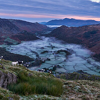 Buy canvas prints of Dawn breaks over Borrowdale, The Lake District by Dan Ward