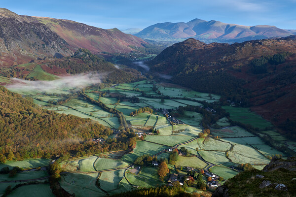 Early morning light over Borrowdale, The Lake District Picture Board by Dan Ward