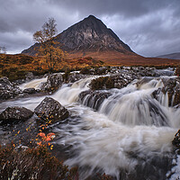 Buy canvas prints of Autumn colours at Buachaille Etive Mor by Dan Ward