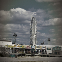 Buy canvas prints of Ocean City NJ Ferris Wheel by Tom and Dawn Gari