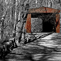 Buy canvas prints of Red Covered Bridge by Tom and Dawn Gari