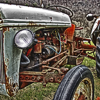 Buy canvas prints of Old Rusty Tractor by Tom and Dawn Gari