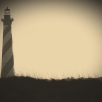 Buy canvas prints of Cape Hatteras in Sepia by Tom and Dawn Gari