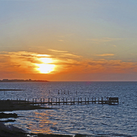 Buy canvas prints of Pamlico Sunset by Tom and Dawn Gari