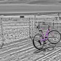 Buy canvas prints of  Pink Bicycle by Tom and Dawn Gari