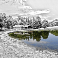 Buy canvas prints of  The Pond at Mount Nittany Vineyard by Tom and Dawn Gari