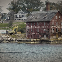 Buy canvas prints of  Gloucester Harbor Paint Manufactory by Tom and Dawn Gari