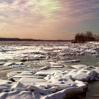 Buy canvas prints of  Winter on the Delaware by Tom and Dawn Gari