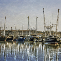 Buy canvas prints of  Fishing Boats by Tom and Dawn Gari