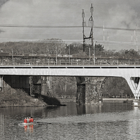 Buy canvas prints of  Rowing on the RIver by Tom and Dawn Gari