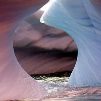 Buy canvas prints of Interlocking Icebergs Antarctica by Gurinder Punn