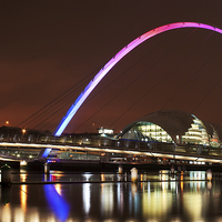 Buy canvas prints of Newcastle Quayside at night by David Preston