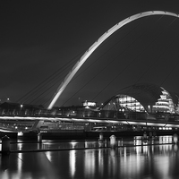 Buy canvas prints of Newcastle Quayside at night by David Preston