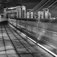 Buy canvas prints of Gateshead Millennium Bridge and Baltic Centre by David Preston