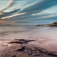 Buy canvas prints of Bamburgh Castle From the beach by David Preston