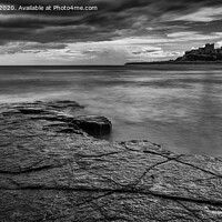 Buy canvas prints of Bamburgh Castle view from Harkness Rocks by David Preston