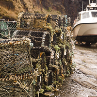Buy canvas prints of Cornish Lobster Pots by Richard Parry