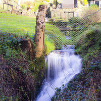 Buy canvas prints of Small Waterfall Tyagwyn by Richard Parry