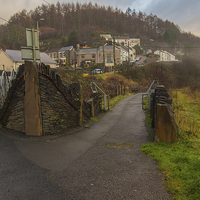 Buy canvas prints of Garw Valley Cycle Path by Richard Parry