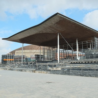 Buy canvas prints of The Senedd by Richard Parry