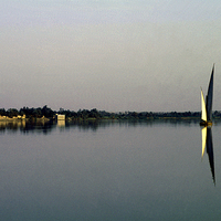 Buy canvas prints of JST2413 River Nile, early morning by Jim Tampin