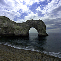 Buy canvas prints of JST2570 Durdle Door sky by Jim Tampin
