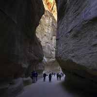 Buy canvas prints of JST2960 The natural gorge, Petra by Jim Tampin