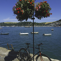 Buy canvas prints of JST2946 Bikes, Baskets and Boats by Jim Tampin
