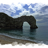 Buy canvas prints of JST3001 Durdle Door by Jim Tampin