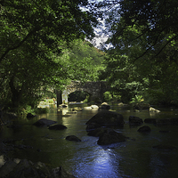 Buy canvas prints of JST3067 Fingle bridge by Jim Tampin