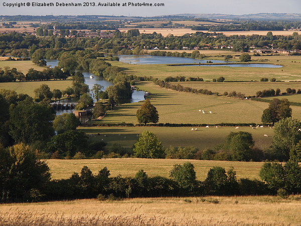 Dorchester-on-Thames from Wittenham Clumps Picture Board by Elizabeth Debenham