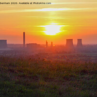 Buy canvas prints of Sundown over Didcot Power Station. by Elizabeth Debenham