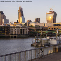 Buy canvas prints of London Skyline from the South Bank by Elizabeth Debenham