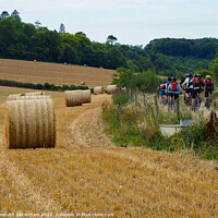 Buy canvas prints of Cycling through farmland in the Chilterns by Elizabeth Debenham