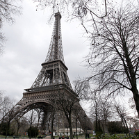 Buy canvas prints of The Eiffel Tower, Paris by Elkins by elkin cabarcas
