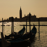 Buy canvas prints of Venice Gondola Sillhouette by Matt Cottam