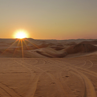 Buy canvas prints of Desert Sunset by Matt Cottam