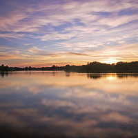 Buy canvas prints of  Colwick Lake Reflections by Matt Cottam