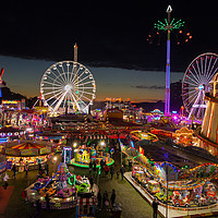 Buy canvas prints of Goose Fair From Above by Matt Cottam
