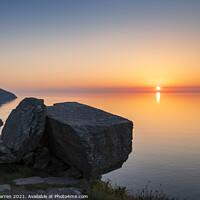 Buy canvas prints of Sunset from the Valley of the Rocks by Chris Warren