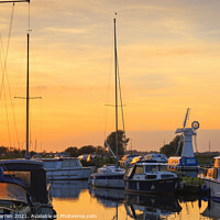 Buy canvas prints of Thurne mill Norfolk at sunset by Chris Warren