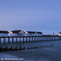 Buy canvas prints of Twilight at Southwold pier Southwold Suffolk by Chris Warren