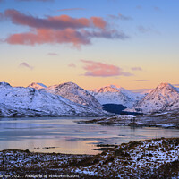 Buy canvas prints of Dawn light over Loch Arklet Scotland in winter by Chris Warren