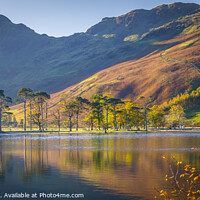Buy canvas prints of Reflections at Buttermere Lake District Cumbria by Chris Warren