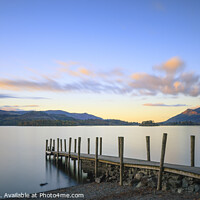 Buy canvas prints of Jetty at Derwent Water Lake District Cumbria by Chris Warren