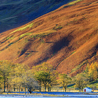 Buy canvas prints of Early morning light at Buttermere in autumn  by Chris Warren