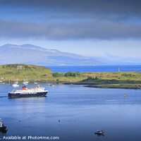 Buy canvas prints of Ferry leaving Oban Argyll and Bute Scotland  by Chris Warren